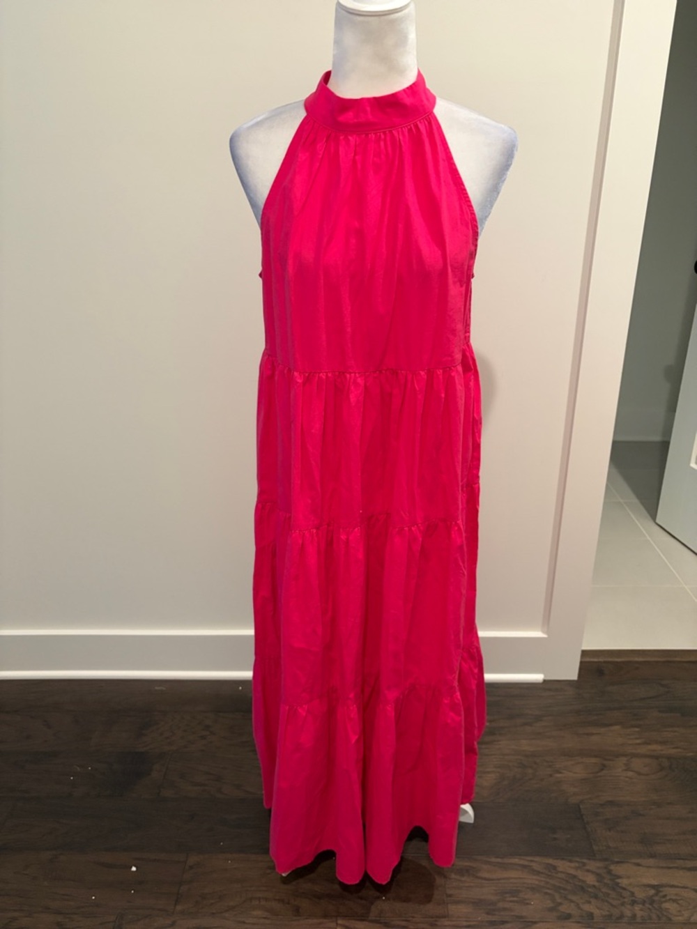 New With Tags TCEC Tiered Midi Dress with pockets Sz M